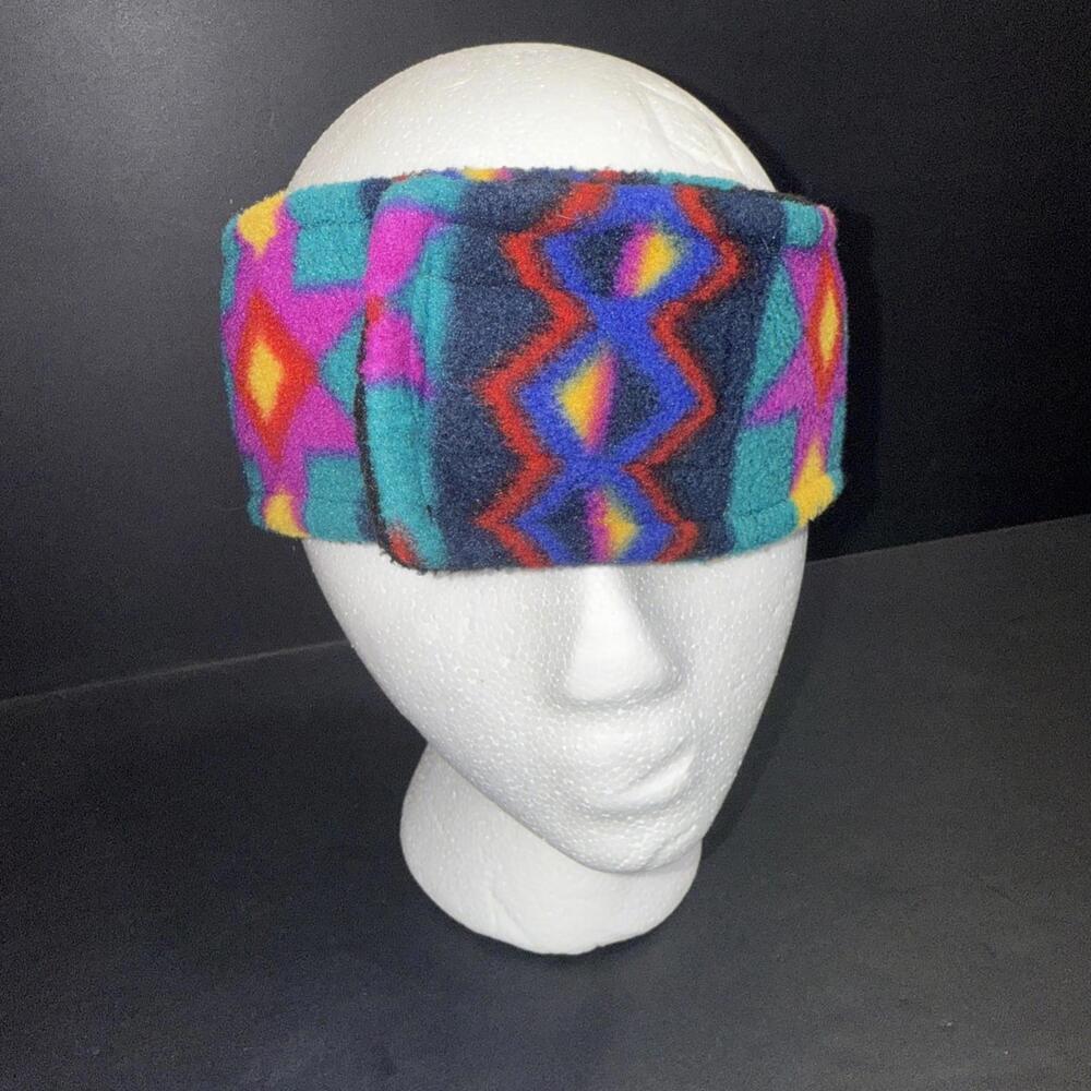 HOSS ROGERS Happy Dog Lips Folk Art Headband Taos Aztec Spiral Rare USA MADE